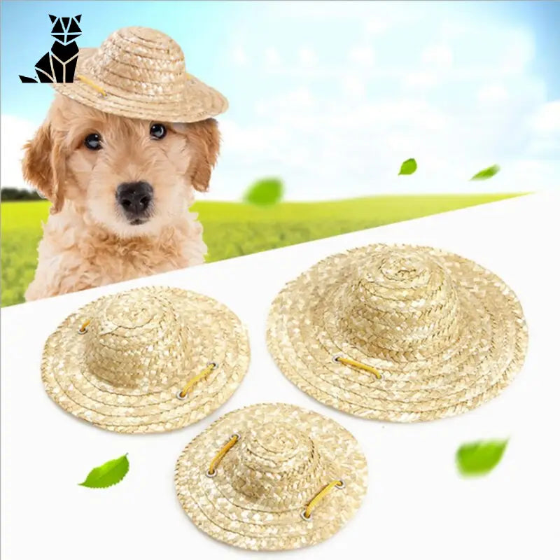 Chapeau pour Chien Paille Tropical