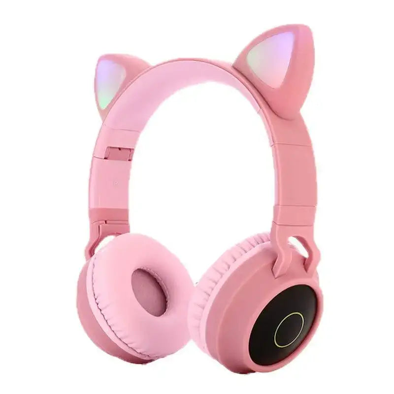 Casque Audio Oreilles De Chat Avec Sortie Usb Lumineuse