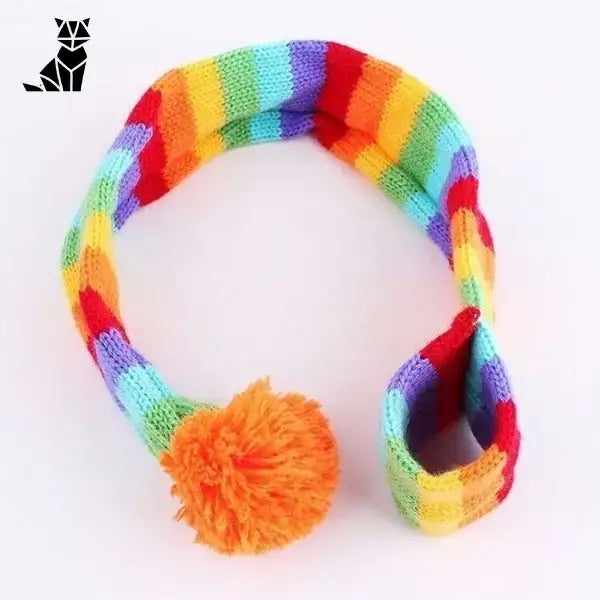 Chapeau pour Chat Hiver Coloré (chapeau + écharpe