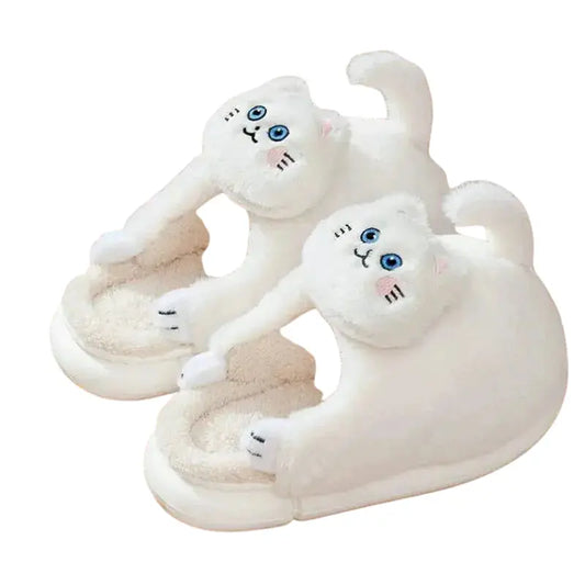 Chaussons en coton doux ’Cat Lover’ - Chaussons douillets et élégants avec un motif de chat mignon Transparent Background