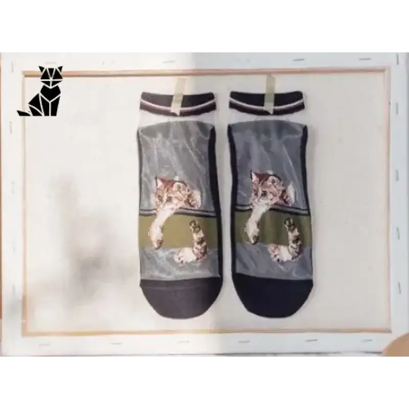 Chaussettes Chat Motif: Confort Et Style Félin à Vos Pieds! Noir