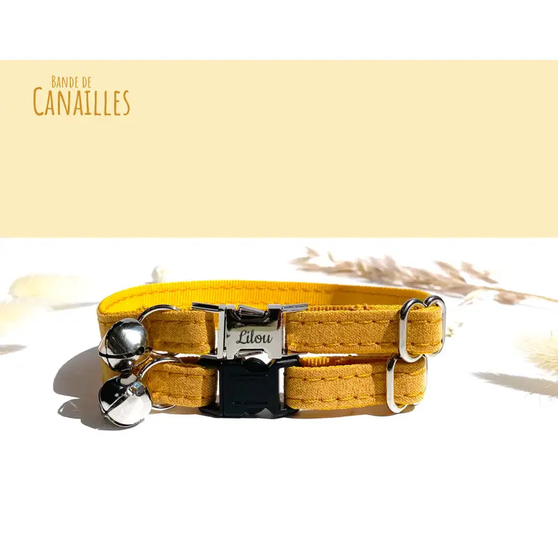 Collar Gato Algodón Personalizado con Grabado Nombre