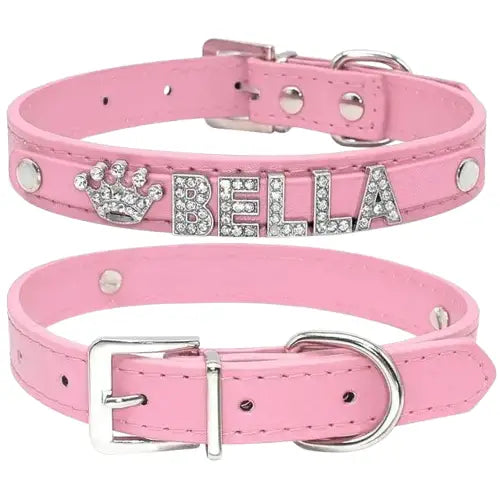 Collier Chien En Cuir Personnalisable Transparent Background