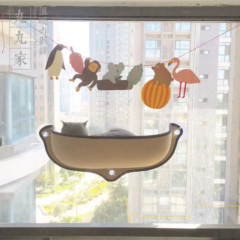 Hamaca ventana gato con ventosa asiento cómodo