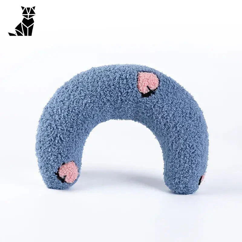 Coussin bleu et rose en forme de chat dans Cozy Bed for Cats - Confort et sécurité garantis