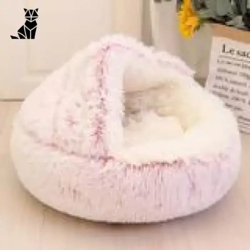 Lit Rond En Peluche Pour Un Sommeil Douillet De Votre Chat - Rose / 40 Cm