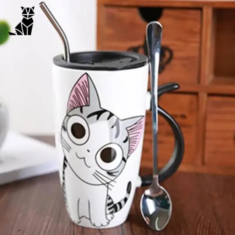 Mug Chat Thermos: Douceur Et Chaleur Au Quotidien - Chat Souriant