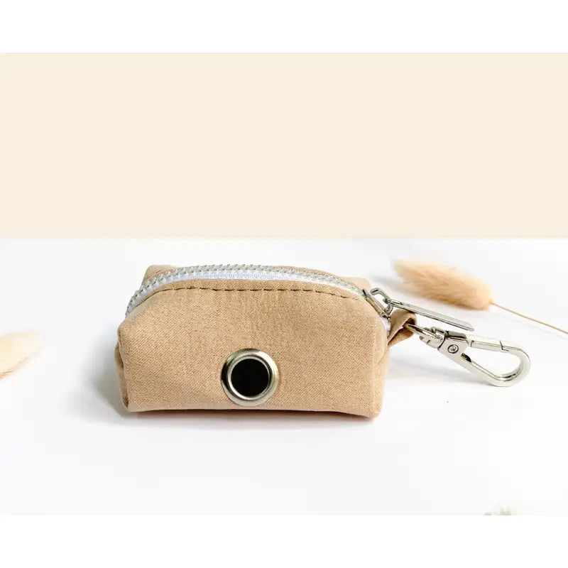 Pochette sac à crotte Coton Beige