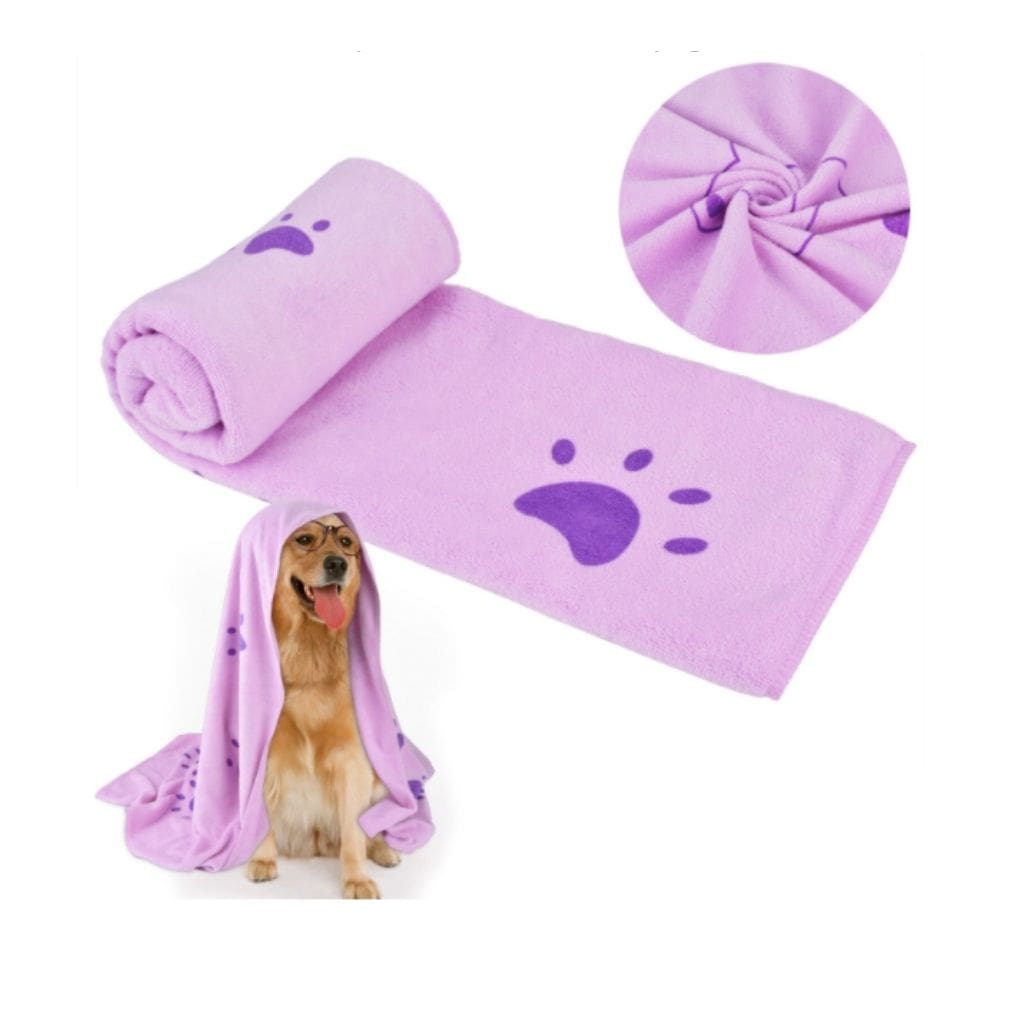 Serviette de bain en super fibre pour chien