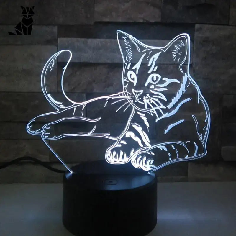 Sublime Lampe Chat 3d Avec éclairage Led Pour Une Ambiance Magique - Lampe 3d