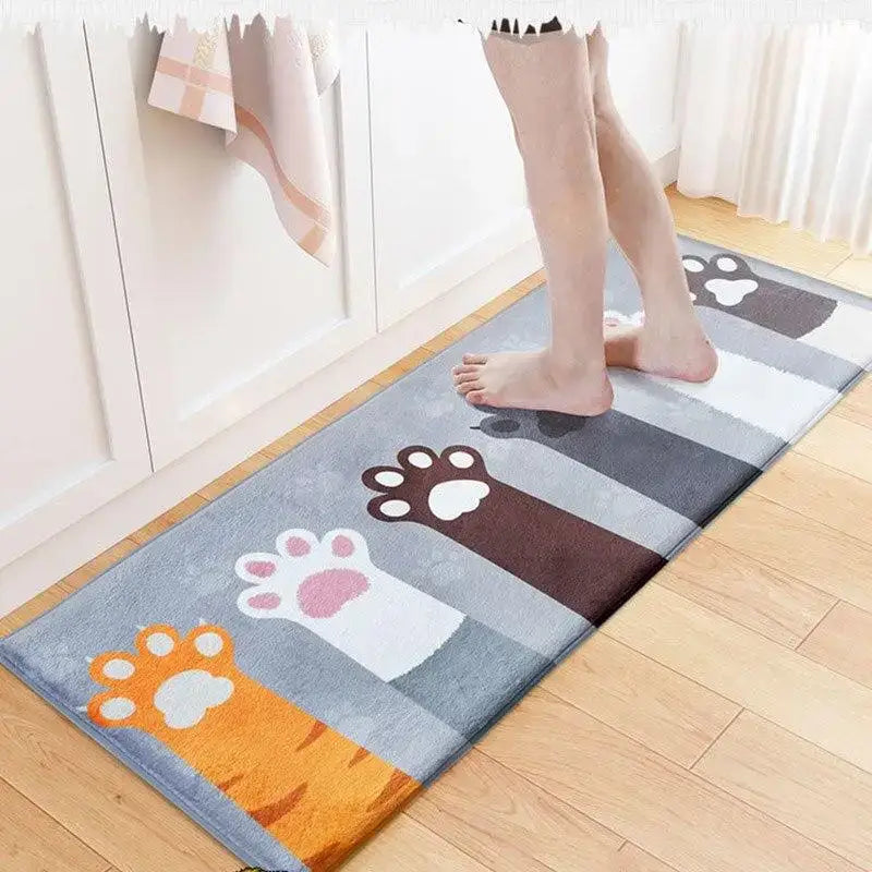 Tapis De Sol Chaton Petites Pattes: Douceur Et Charme Félin - 40x60cm