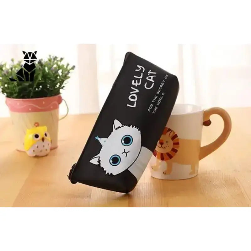 Trousse Motifs Chat Kawaii Pour Un Style Mignon à L’école Ou Au Travail - Modèle 1