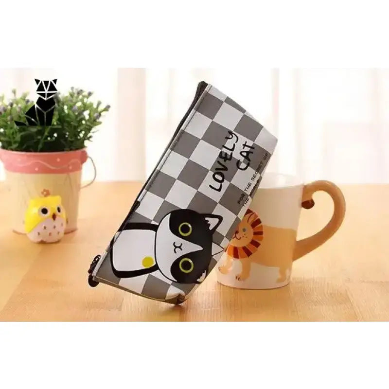 Trousse Motifs Chat Kawaii Pour Un Style Mignon à L’école Ou Au Travail - Modèle 3
