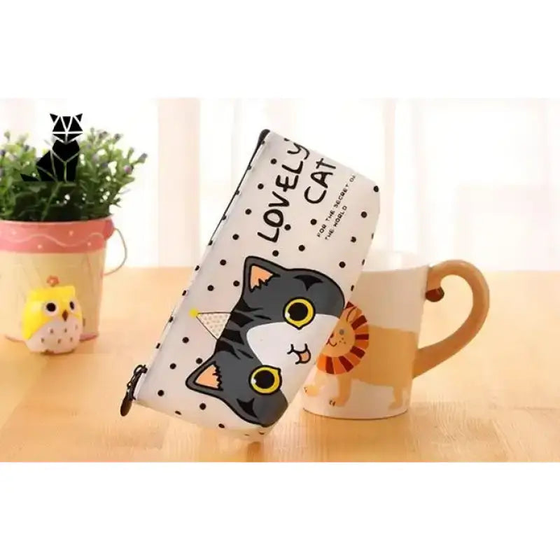 Trousse Motifs Chat Kawaii Pour Un Style Mignon à L’école Ou Au Travail - Modèle 2